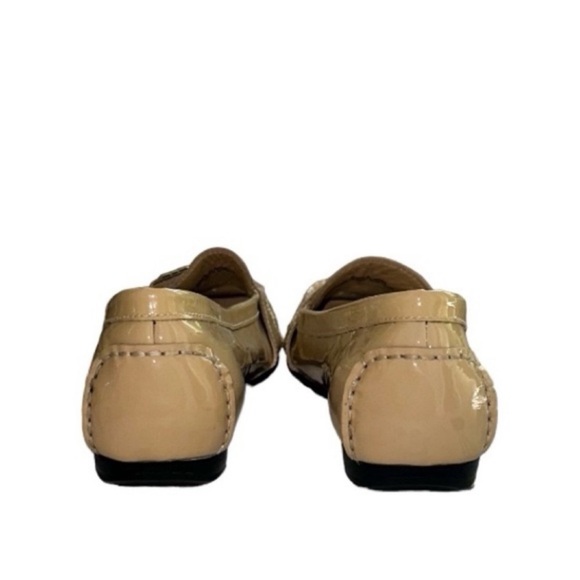 Cole Haan Nike Air Light Tan Patent Leather Tali Lock Moccasins Size 8 - Picture 9 of 11